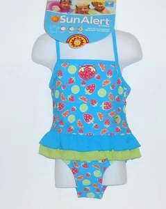 Sun Alert by Luv Gear Toddler Girls One (1) Piece Swimsuit Turquoise Size 4T NWT - Picture 1 of 3