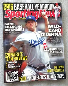 Baseball Yearbook 2016 Magazine Clayton Kershaw LA Dodgers, Mike Trout LA Angels - Picture 1 of 24