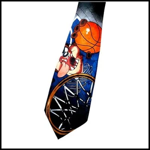 Looney Tunes Mania Tasmanian Devil Taz Basketball Ball Neck Tie - Picture 1 of 10