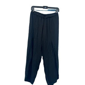 Chaser Satin Hose Damen klein schwarz weites Bein Rave Festival Whimsigoth Boho - Bild 1 von 8