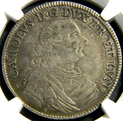 1764 Germany Brunswick Wolfenbuttel  2/3 Taler NGC VF25 (03-9) - Image 1 of 4