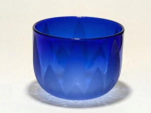 Amanda Louden Blue Glass Bowl — Lotus — Australian Glass Artist - Picture 1 of 8