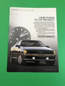 1989 1990 TOYOTA CELICA TURBO VINTAGE ORIGINAL PRINT AD ADVERTISEMENT - Picture 1 of 1