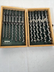 Vintage NOS Irwin Complete 13pc Boxed Set, Auger Brace Bits USA Made - Picture 1 of 10