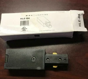 WAC Lighting HLE-BK H Track Live End Connector Black NEW - Picture 1 of 1