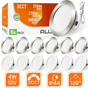 12V LED Panel Einbaustrahler 3CCT Flach Einbauleuchte Van Wohnmobil Wohnwagen 4W - Bild 1 von 22