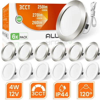 12V LED Panel Einbaustrahler 3CCT Flach Einbauleuchte Van Wohnmobil Wohnwagen 4W - Bild 1 von 4