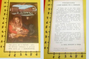 Natività S. Natale Seminario Ferrara 1962 SANTINO - Bild 1 von 1