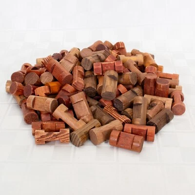 Lincoln Logs Wood 1 Notch 1.5" Replace Pieces Mixed Lot of 100 - Image 1 of 2