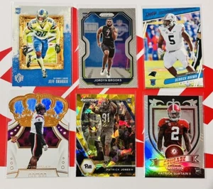 NFL Panini Defensive Player 6 Card Lot - Kinlaw Okudah Brooks Surtain Jones - Picture 1 of 3