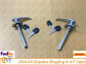 Door Handle Lever Pair Chrome for Jeep CJ7 1976-80 with Full Steel Doors - Picture 1 of 7