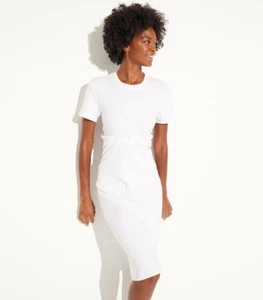 Abito Proenza Schouler bianco etichetta cotone ritagliato bottoni tg.XS nuovo senza etichette $350,00 - Foto 1 di 5