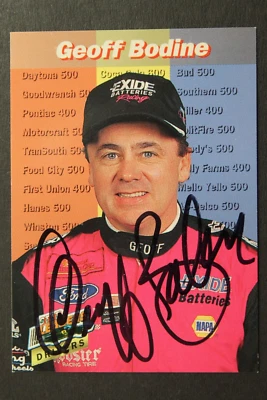 Geoff Bodine NASCAR Winston Driver Signed 1994 Pro Set Racing #7 Autograph Card - Image 1 of 3