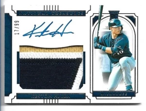 Keston Hiura 2019 National Treasures Rookie Autogramm Aufnäher #68 17/99 Auto RC - Bild 1 von 2