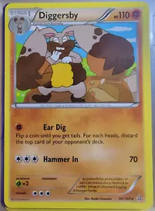 Diggersby # 90/160 Primal Clash Set Pokemon Trading Cards Rares Psychic NM/MINT - Picture 1 of 1