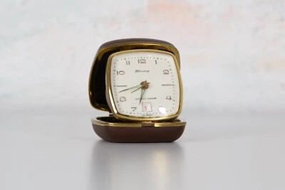 Brauner Reisewecker Blessing 60 er Jahre - Bild 1 von 4