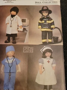 Vogue 7678 UnCut Doll Uniform Pattern 18"Size Doctor Nurse FireFighter Scientist - Picture 1 of 7