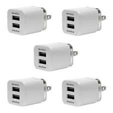 5x USB Double Wall Fast Charger Adapter Dual 1A 2A 5V For iPhone Samsung USB-A