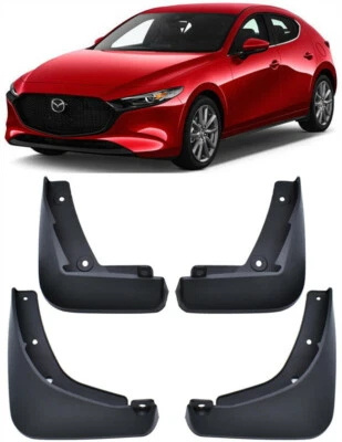 4x Guardabarros delanteros y traseros Guardabarros Guardabarros para Mazda 3 Hatchback 2019-2025 Foto 1 de 4