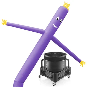 20' Inflatable Dancer Tube Dancing Guy + Blower Fan - Purple - Picture 1 of 6