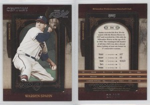2008 Playoff Prime Cuts Century Silver /25 Warren Spahn #94 HOF
