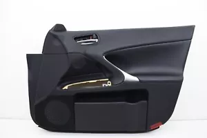 2009 LEXUS IS250 FRONT RIGHT PASSENGER SIDE DOOR CARD PANEL BLACK OEM KW47 - Picture 1 of 11