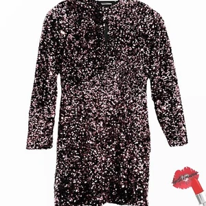 ZARA Rosa Pailletten Kleid Damen Medium Glitzer Party Mini Blogger Favorit - Bild 1 von 19