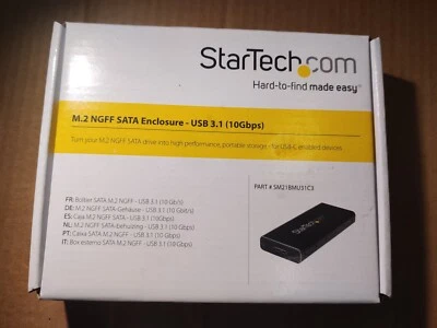 StarTech M.2 NGFF SATA Enclosure - USB 3.1 (10Gbps) with USB-C Cable - Image 1 of 2