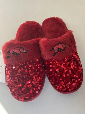 Zapatillas para mujer FOCO Arkansas Razorbacks lentejuelas rojas talla S 5/6 nuevas Foto 1 de 4