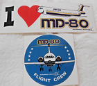 McDonnell Douglas MD-80 Aircraft Stickers, Lot of 2