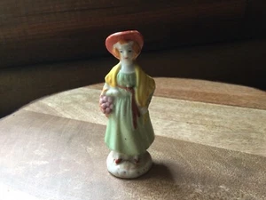 Ceramic Girl in Garden Figurine From Japan VTG - Picture 1 of 3