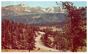 Denver CO Longs Peak Moraine Park Rocky Mountains c1950s Vintage Chrome Postcard - Picture 1 of 3