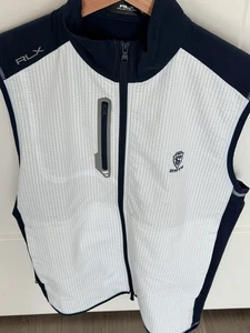 RLX Ralph Lauren Scioto White And Navy Size Medium Golf Vest - Picture 1 of 5