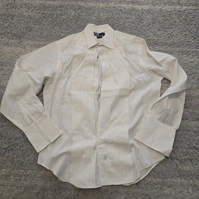 Vtg Lauren Ralph Lauren Shirt Mens 16 34 Tuxedo  Formal French Cuff - Image 1 of 4
