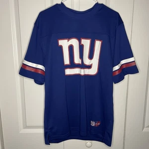 NFL Team Apparel New York Giants Tshirt Size Medium Blue Graphic Tee Striped #25 - Picture 1 of 8