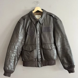 Chaqueta de Bombardero De Colección Saddlery Cooper A-2 Piel de Cabra EE. UU. Vuelo Cremallera Completa 40 R - Imagen 1 de 20