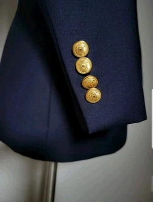 46R Ralph Lauren Polo Gold Buttons Navy Blue 4-SEASON Blazer Jacket Sport Coat - Image 1 of 4