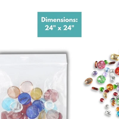 Clear Plastic Re-closable Zipper Storage Bags Choose: Mil, Size and Pack - Image 1 of 3