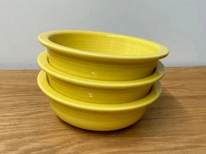 Lot of 3 Homer Laughlin Fiesta Yellow 8.5" Large Serving Deep Dish Bowls USA - Picture 1 of 9