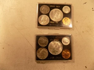 US 1964 Mint Issue Mint Set w/ Original  P&D (10) Coin Set.. nice holder  - Picture 1 of 3