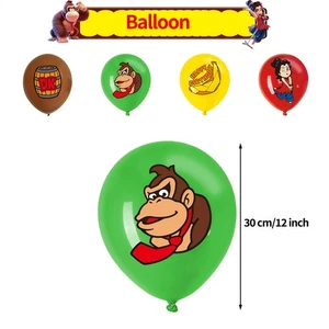 Donkey Kong Bananza Party Supplies Set Banner Balloons Plates Cups Tablecloth - Picture 1 of 18