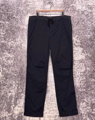 Nuevos Pantalones James Perse 4/XL Para Hombre Negro Algodón Tejido Cordón Foto 1 de 4
