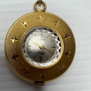 Vintage Felicia Watch Swiss Made 17 Jewels Brooch Bow Gold Tone Restore Works - Picture 1 of 7