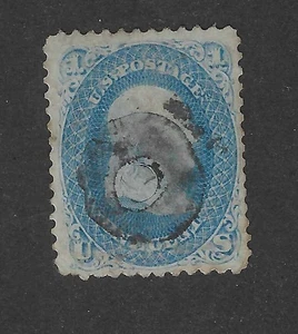 US Scott,63- E11d, 1 cent ultramarine, Essay, 1861,VF+, scv. $400 - Picture 1 of 2