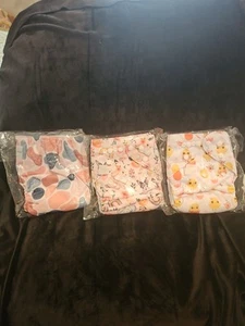 ‘Baby Goal’ Cloth Diapers 1 Size/Adjustable/Reusable/Fruit Designs/Set of 3 New! - Picture 1 of 5