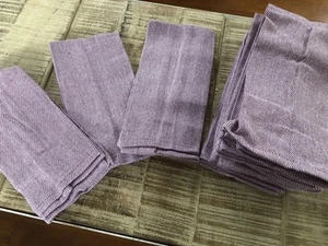 Set of NEW 12 Purple Pinstripe Dinner Napkins Never Used-18”x 17” Cotton Blend - Picture 1 of 5