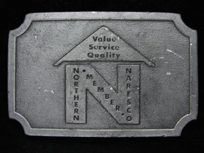 PE09116 HEBILLA DE CINTURÓN VINTAGE AÑOS 70 **MIEMBRO NORTE NARESCO** ENERGY OILFIELD Foto 1 de 2