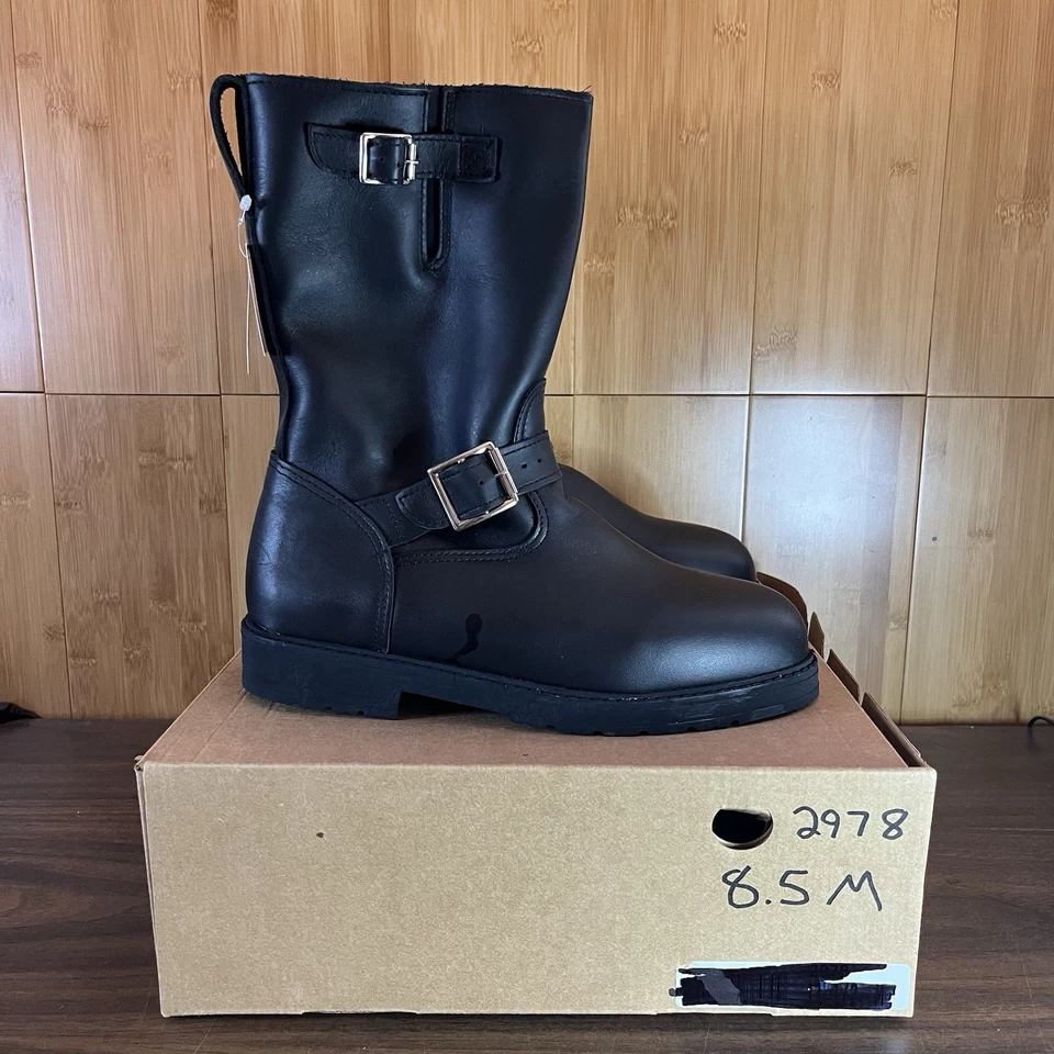 Cruiserworks 2978 Black Leather Classic Motorcycle Boots Size 11.5W USA Made