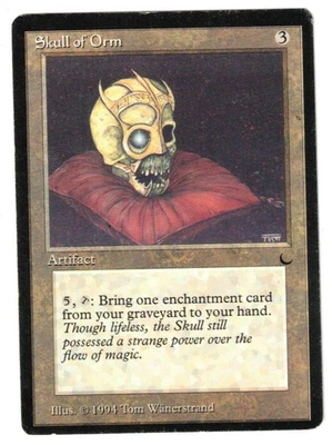 MTG SKULL OF ORM THE DARK UNCOMMON ARTIFACT MP/HP VINTAGE ENCHANTMENT COMMANDER - Image 1 of 2