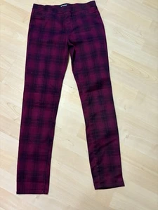Tractor Size 14 Girls Stretch Plaid Pull On Pants - Picture 1 of 3